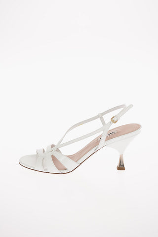 Lacquered Leather Sandals 8cm