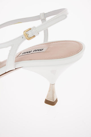 Lacquered Leather Sandals 8cm