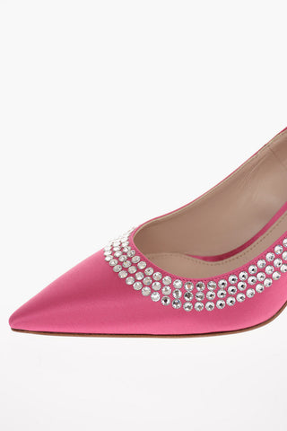 Satin Pumps with Jewel Applications 8cm