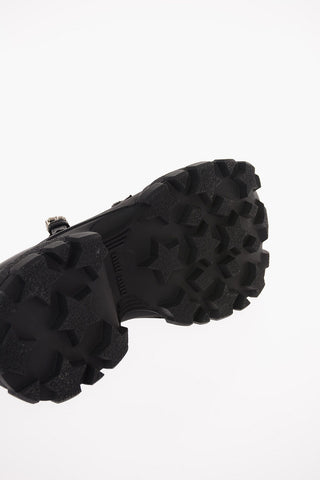 Leather Ballet Flats with Track Sole