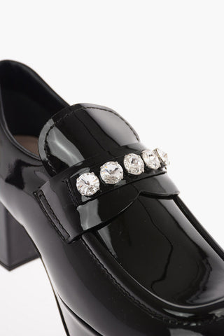 Laquered Leather Loafers with Heel 5cm