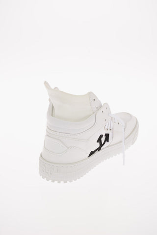 solid color canvas OFF COURT high-top sneakers