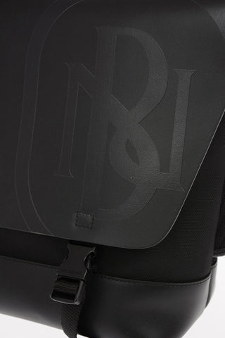 Leather and Fabric MONOGRAM SPLIT BIKE Messenger Bag