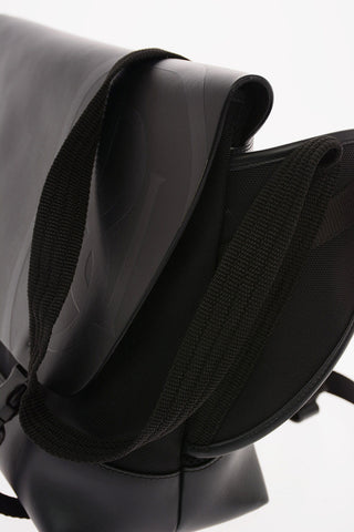 Leather and Fabric MONOGRAM SPLIT BIKE Messenger Bag