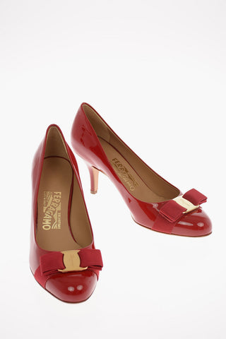 Pumps CARLA in Vernice con Dettaglio Fiocco 7 cm 