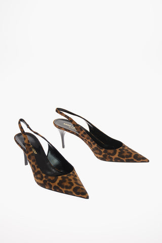 Spotted Suede LEXI Slingback Pumps 7 Cm