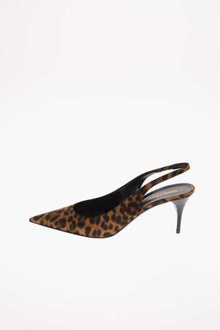 Spotted Suede LEXI Slingback Pumps 7 Cm