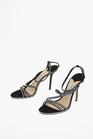 Suede DUDETTE Jewel Sandals with Stiletto Heel 11 Cm