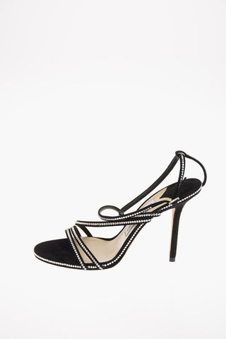 Suede DUDETTE Jewel Sandals with Stiletto Heel 11 Cm