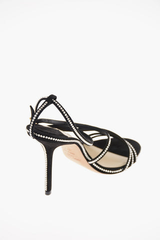 Suede DUDETTE Jewel Sandals with Stiletto Heel 11 Cm