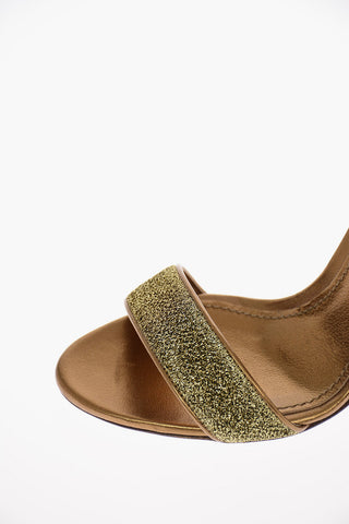 Jewel Ankle Strap Sandals with Monogram Heel 10 Cm