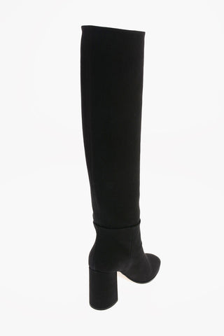 Stivali al Ginocchio Pull On in Denim 9 cm