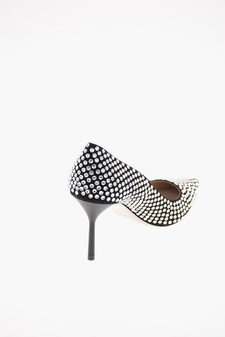 Pumps Gioiello in Suede con Tacco a Spillo 9 Cm