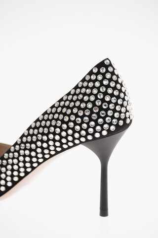 Pumps Gioiello in Suede con Tacco a Spillo 9 Cm