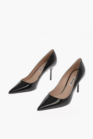 Patent Leather Pumps with Jewel Heel 9.5 Cm