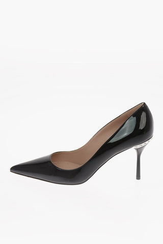 Patent Leather Pumps with Jewel Heel 9.5 Cm