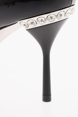 Patent Leather Pumps with Jewel Heel 9.5 Cm