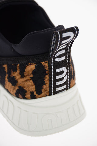 Spotted Wool Pull On Sneakers with Jewel Detail
