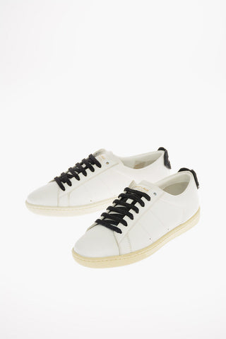 Soft Leather LIPS Sneakers with Glittery Details