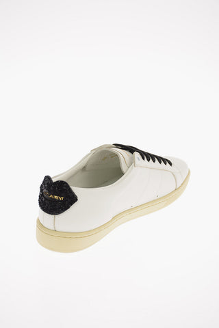 Soft Leather LIPS Sneakers with Glittery Details