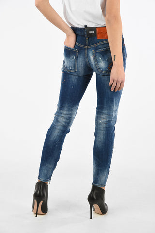 Jeans Skinny Fit vita Regolare con Zip alla Caviglia
