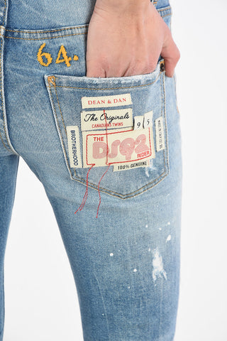Vintage Effect Cropped COOL GIRL Jeans