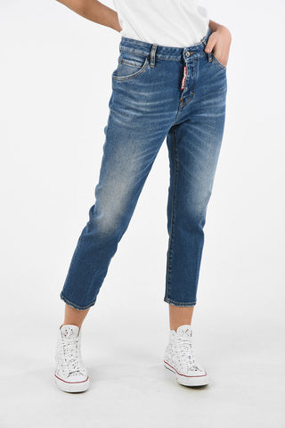 Stone Washed Cropped COOL GIRL Jeans