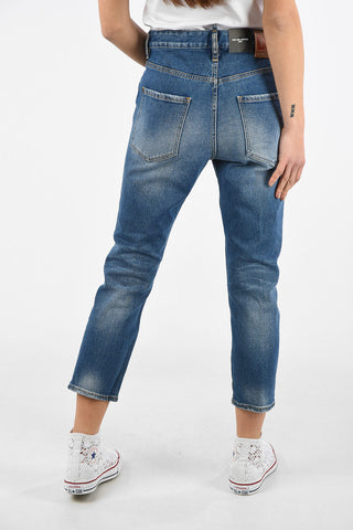 Stone Washed Cropped COOL GIRL Jeans