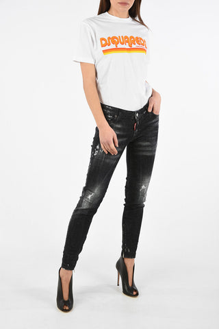 Mid-rise waist skinny fit jeans