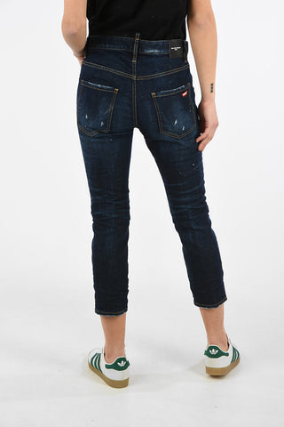 Vintage Effect Cropped COOL GIRL Jeans