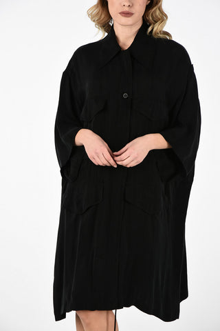 MM6 Front Pockets Flared Shirtdress
