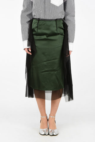 MM4 Gonna Longuette con Dettaglio Tulle
