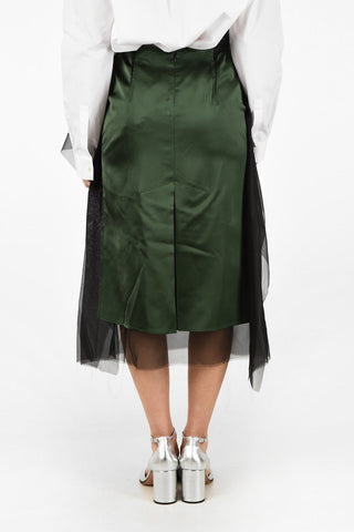 MM4 Gonna Longuette con Dettaglio Tulle