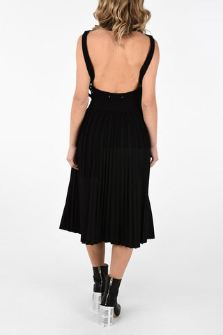 MM0 Maxi Vestito in Maglia Cut Out e Plissé