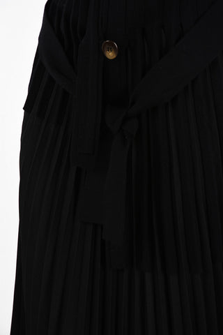 MM0 Maxi Vestito in Maglia Cut Out e Plissé