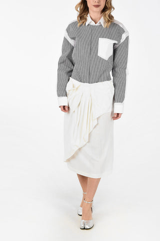MM0 Longuette Accordion Skirt with Bow