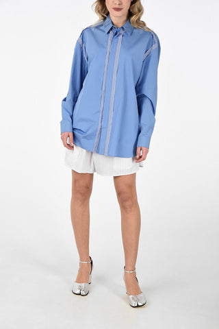 MM4 Striped Details Oversize Shirt