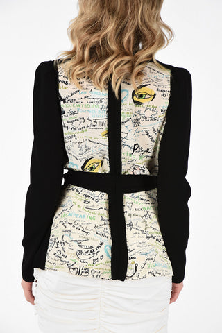 MM1 Graffiti Effect Silk Unstructured Top