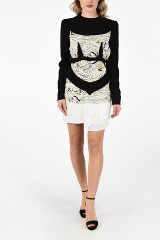 MM1 Graffiti Effect Silk Unstructured Top