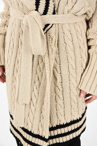MM1 Cable Knit Wrap Dress with Belt