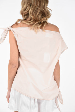 MM6 One Shoulder Top with Bow