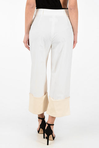 MM6 High Waist cuffed hem trousers Capri Pants