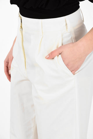 MM6 High Waist cuffed hem trousers Capri Pants