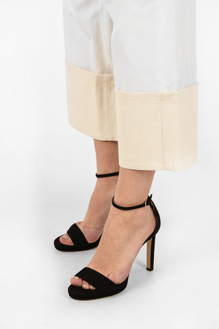 MM6 High Waist cuffed hem trousers Capri Pants