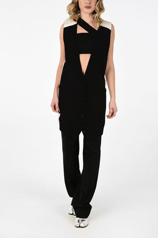 MM6 Plunging Neckline Two-Tone Vest