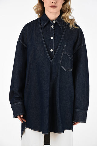 MM6 Denim Tunic With Inner Top Removable