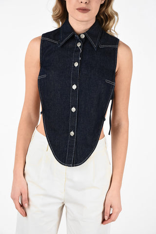 MM6 Denim Tunic With Inner Top Removable