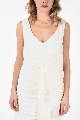 MM0 V-Neck Draped Top