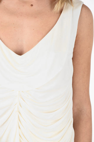 MM0 V-Neck Draped Top