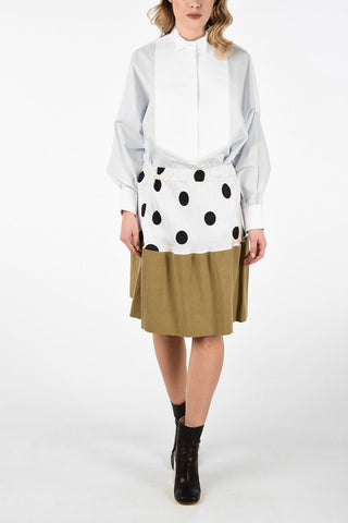 MM1 Drawstring Polka Dots Silk Skirt